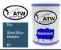 Preview: Kia, Steel Blue Metallic, B1: 500ml Lackdose, von ATW Autoteile West.